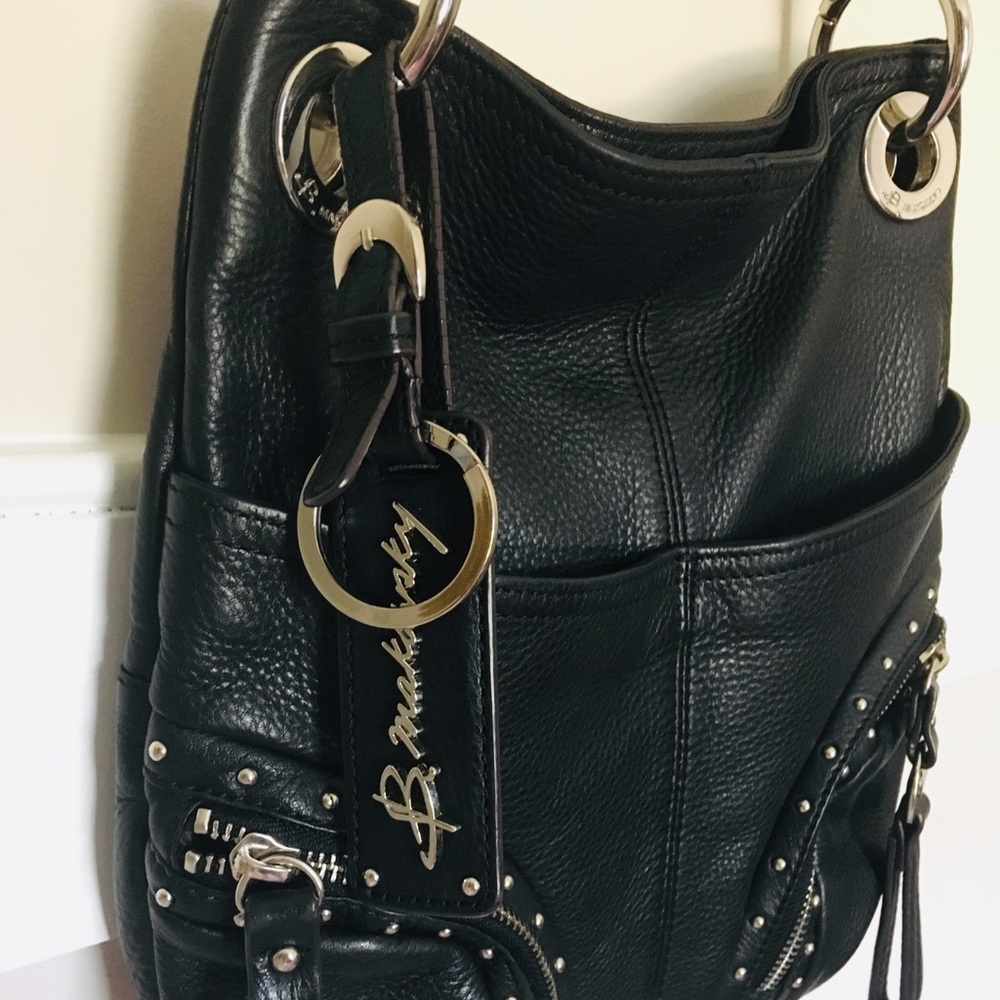 👜 B Makowsky Cross Body Purse Black Leather